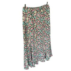Women's Vintage Sag Harbor Floral Maxi Skirt Size 10 Multicolor Fairycore Y2K